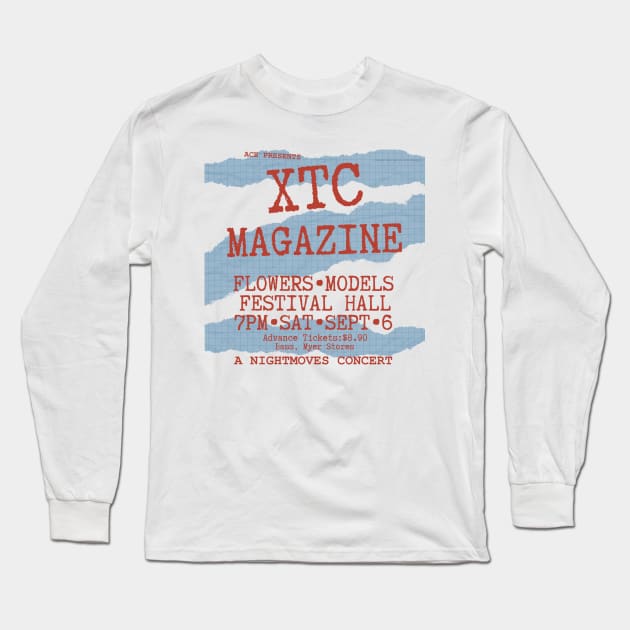 XTC/Magazine Australian Tour Print 1980 Long Sleeve T-Shirt by Timeless Chaos